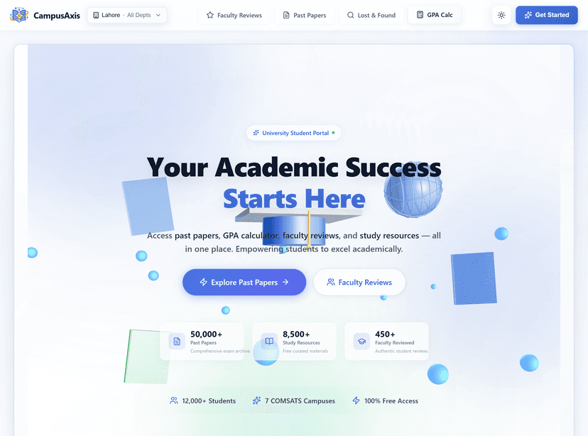 CampusAxis — Pakistan's #1 Student Platform