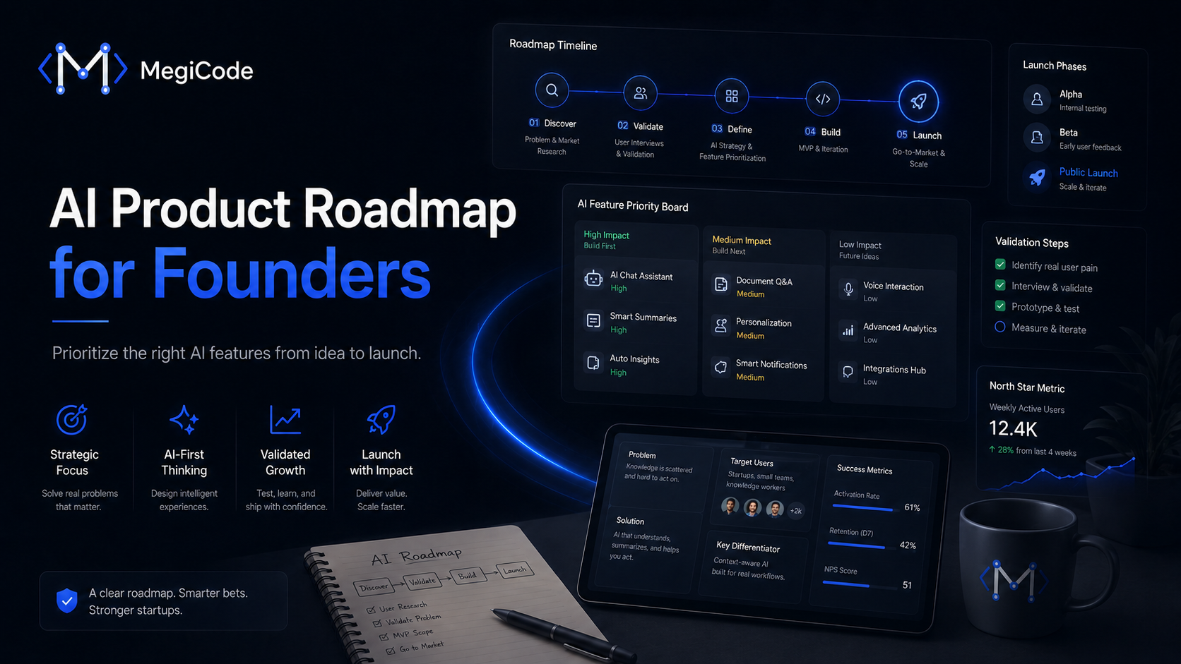 Megicode blog illustration for AI Product Roadmap
